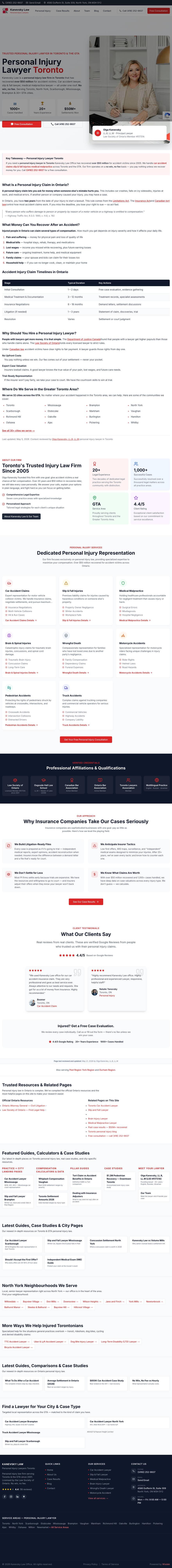 kanevskylaw.ca — homepage — full page, top to bottom