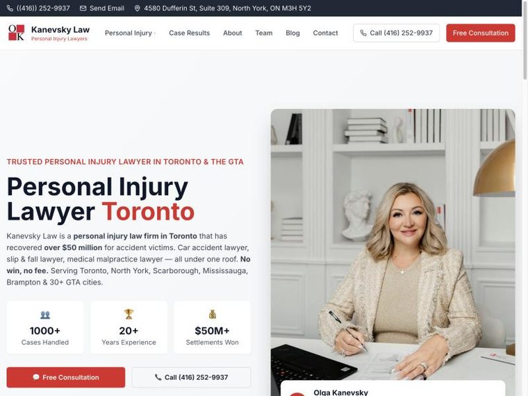 Kanevsky Law website