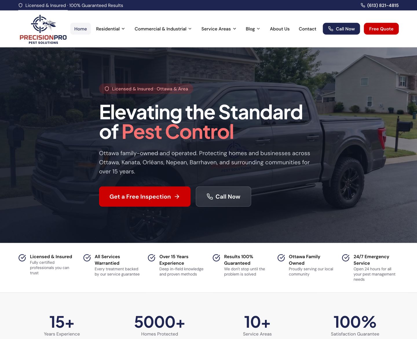 precisionpropest.ca — built and run by Wisdek